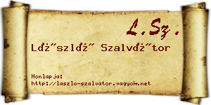 László Szalvátor névjegykártya